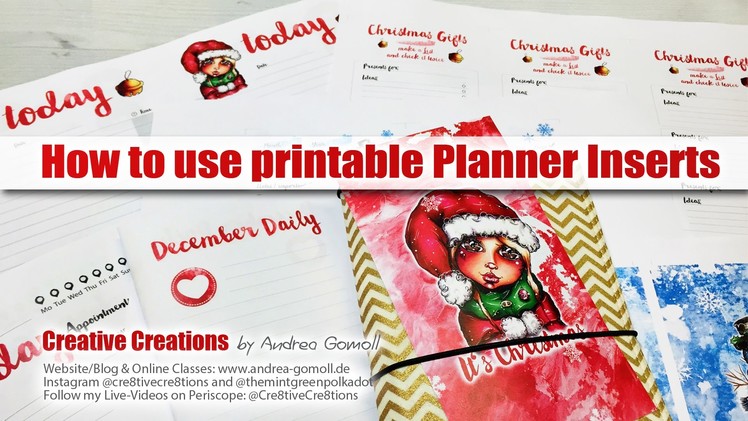 How to use my printable Planner Inserts