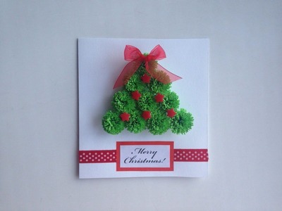 Paper Christmas cards: make paper Quilling Christmas card.
