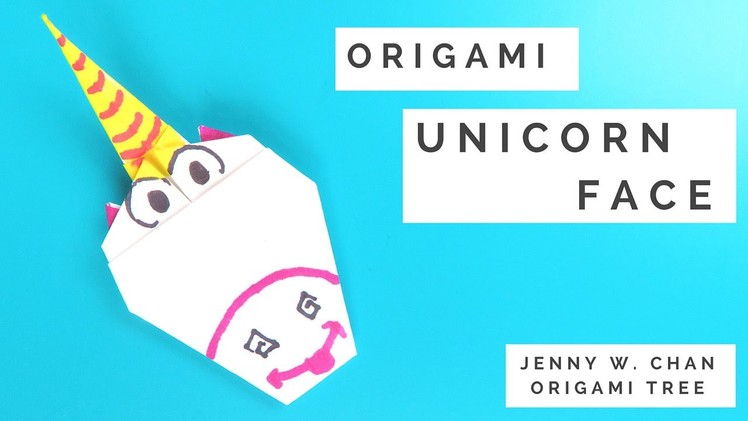 Paper Crafts - Origami Unicorn Head - Paper Unicorn Head - Unicorn Crafts for Kids