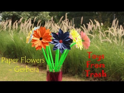 Paper Flower Gerbera | Hindi