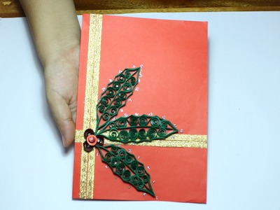 [Paper Quilling Card] Paper Quilling Christmas Card tutorial #1