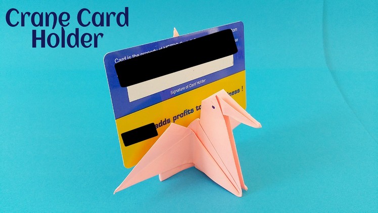 Useful Origami - Paper "Crane card holder" - Simple and Easy