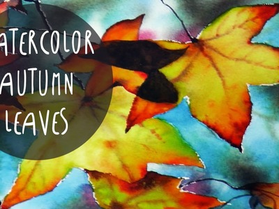 Watercolors Tutorial: How to Paint AUTUMN LEAVES by ART Tv (Vidalon Paper and Daler Rowney colors)