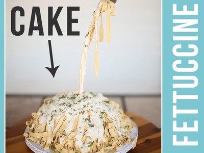 Woman Vs. Cake | Viola Smith | How to make Fettuccine Pasta Cake with Floating Fork Illusion