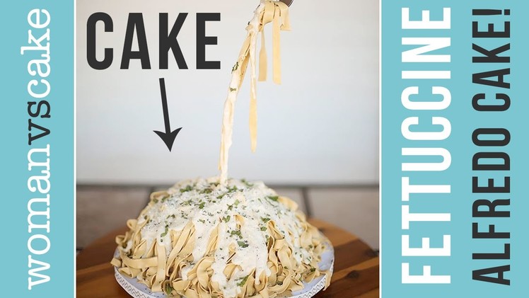 Woman Vs. Cake | Viola Smith | How to make Fettuccine Pasta Cake with Floating Fork Illusion