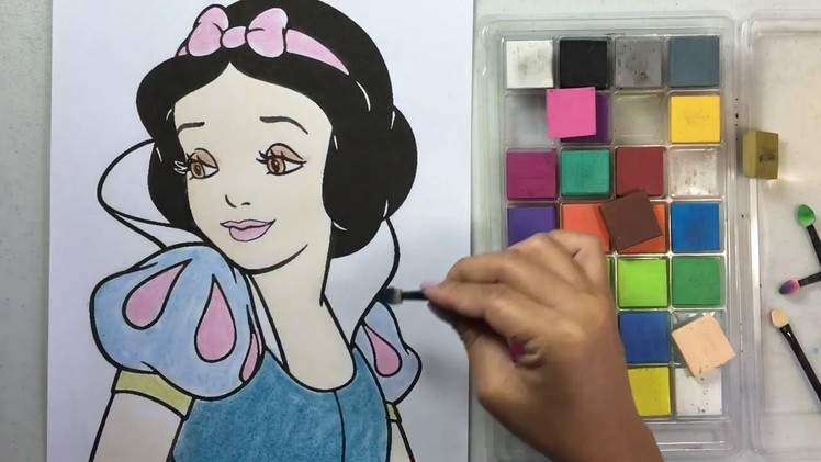 Chalk Coloring Book: DIY Color Snow White  With Chalk