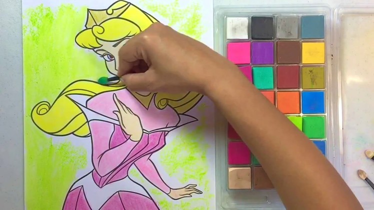 Chalk Coloring Book: DIY Color Arora: Sleeping Beauty With Chalk