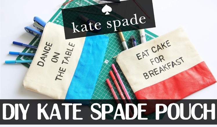 DIY Kate Spade Pouch | Without Sewing | Tempat Pensil. Makeup Tanpa Jahit