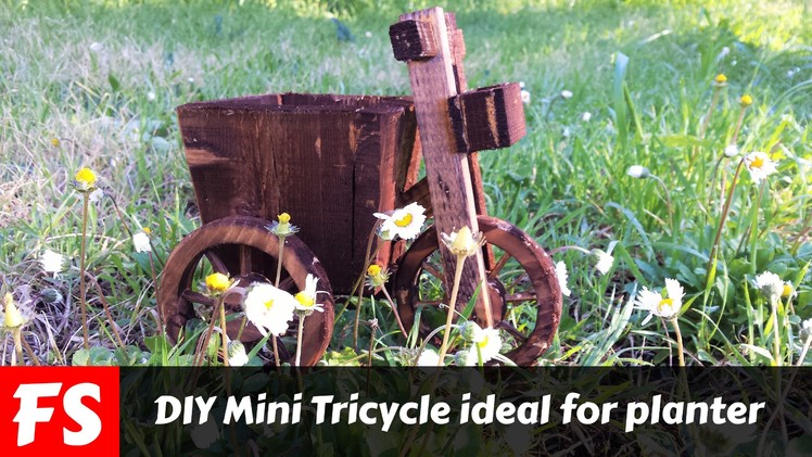 DIY Mini Tricycle Planter (FS Woodworking)