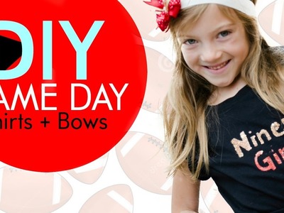 DIY NFL Game Day Shirts & Bows For Kids | Tay from Millennial Moms