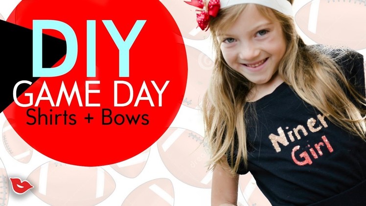 DIY NFL Game Day Shirts & Bows For Kids | Tay from Millennial Moms