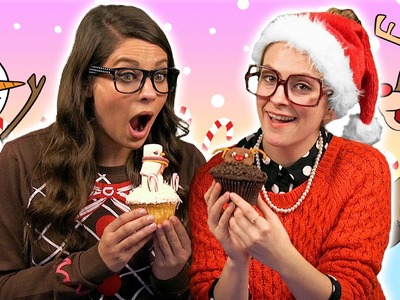 DIY Reindeer & Snowman Cupcakes - Edible Craft | A Cool School Craft with Crafty Carol & Ms. Booksy