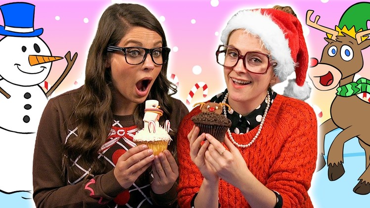 DIY Reindeer & Snowman Cupcakes - Edible Craft | A Cool School Craft with Crafty Carol & Ms. Booksy