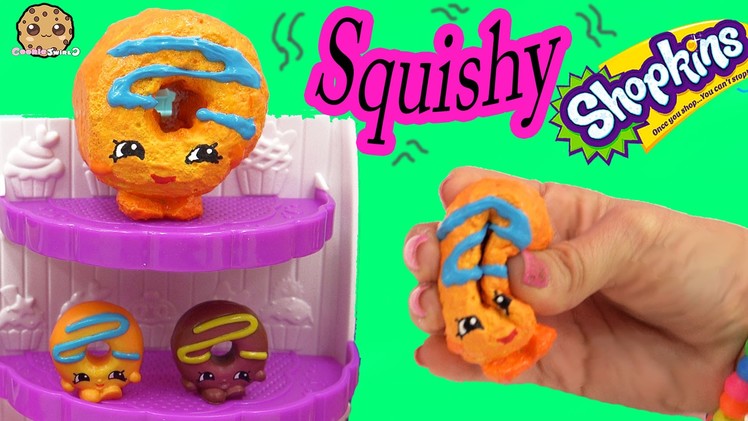 DIY Squishy Dolly Donut Shopkins Season 4 Inspired Easy Craft Do It Yourself - Cookie Swirl C Video