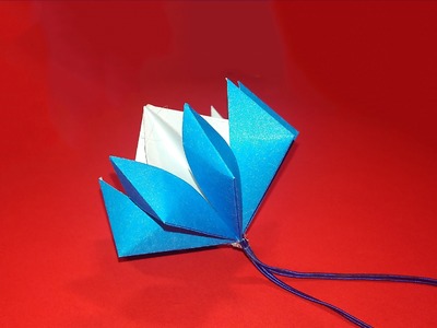 Easy origami flower - origami bell! Great paper flower - decorating ideas