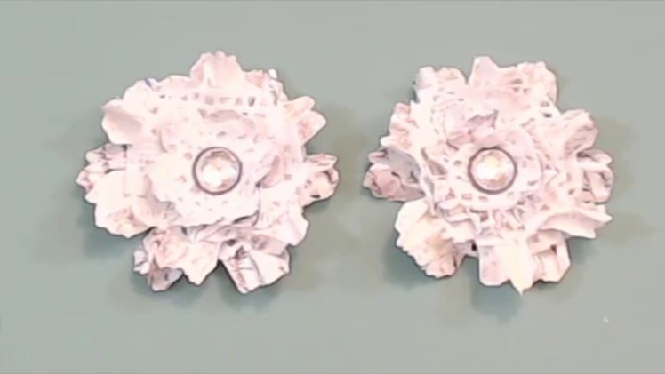 Embellishment {short} Tutorial Series - {Day 2} Shabby Paper Flowers