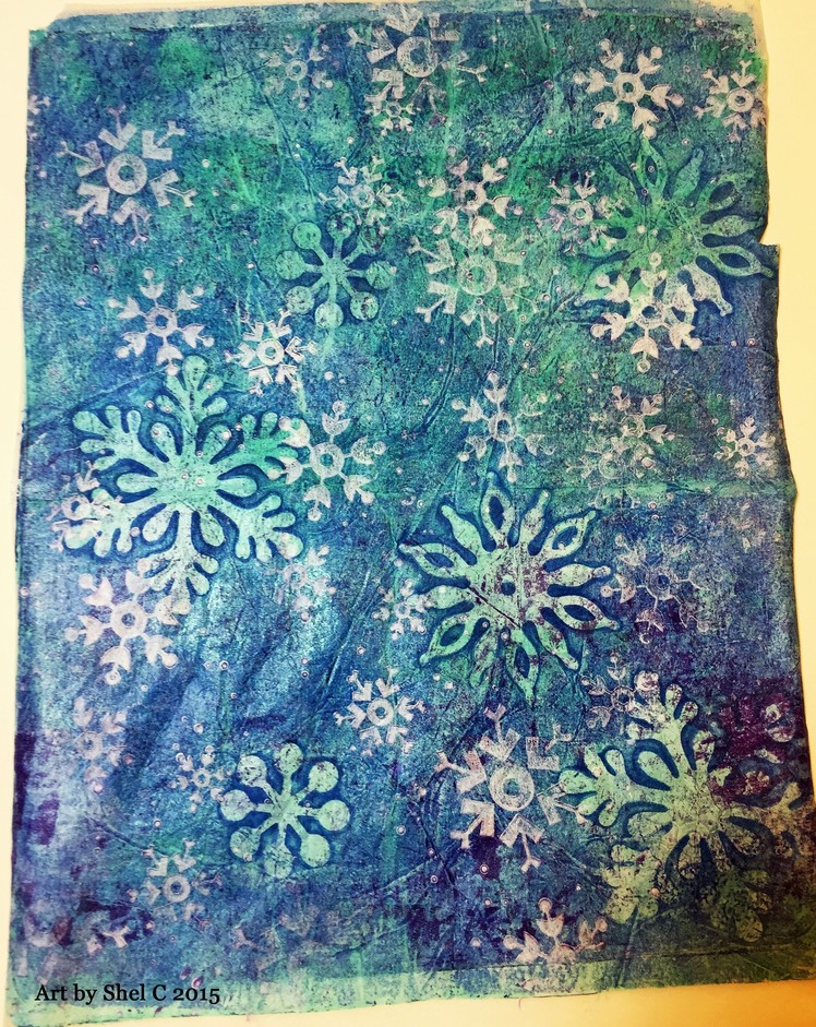Gelli Printing on Deli Paper - Part 1 of Christmas Cards