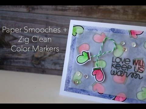 Holiday Card Series 2015 Day #4 - Paper Smooches + Zig Clean Color Markers