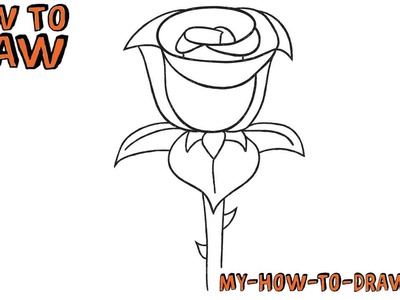 How to draw a Rose - Easy step-by-step drawing tutorial