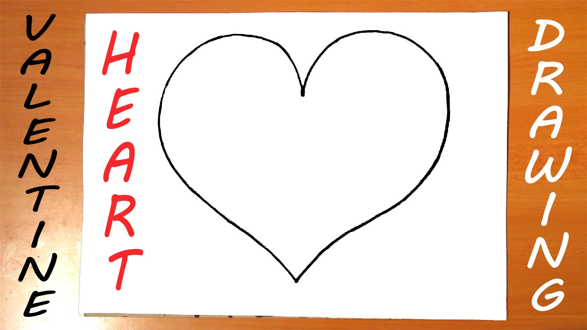 How to draw a Valentine Heart Easy Step by Step for Beginners on paper