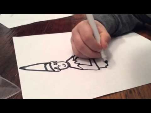 How to draw an elf on the shelf by Dom