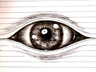 ✦how to draw an eye ✦ Optical illusion Drawing on lined paper