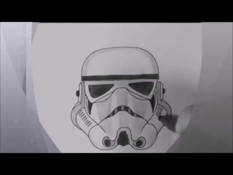 How to draw star wars character Stormtrooper - speed drawing