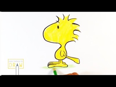 How to Draw Woodstock from Peanuts - Easy Things To Draw