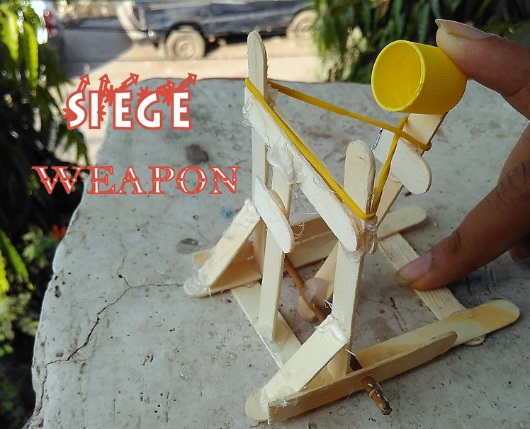 How to Make a Mini Catapult - Medieval Siege Weapon Toy