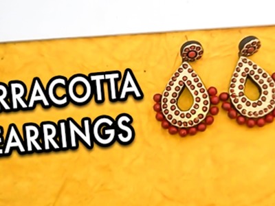 How to Make Beautiful Terra Cotta Ear Rings Easily at Home by Trainer Mani of Mani's Crafts