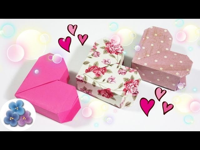 Origami Heart Box Valentine's Day Heart box - Paper Heart and Gift box Mathie