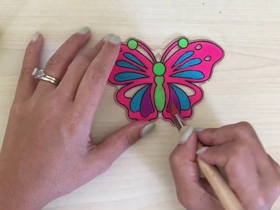 Play Doh Coloring Book:  DIY Sun Catcher Art: Play Doh Butterfly