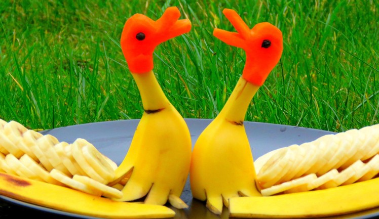 Step By Step: How It's Made Banana Rubber Ducks | Banana Art | Fruit Carving Banana Decoration