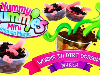 Yummy Nummies Worms in Dirt Cookie and Candy Dessert with DIY Gummy Worms for Kids by DisneyCarToys