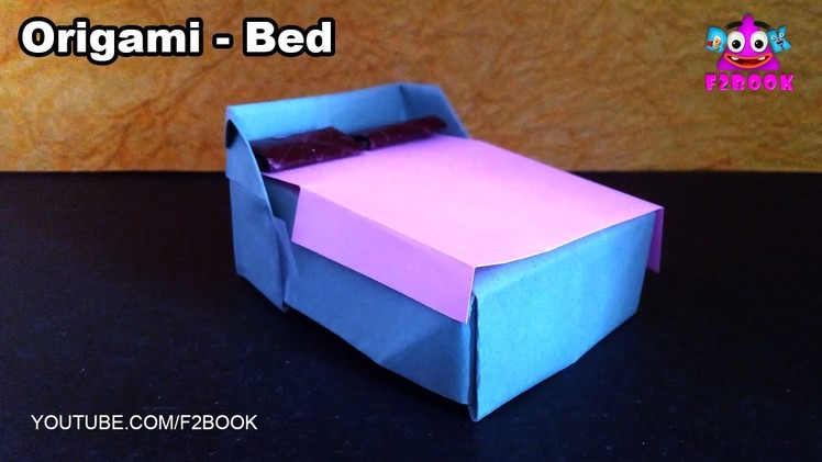 Beautiful Kids Paper Bed || Easy Makeing PAPER FOLDNING || F2book Video 103