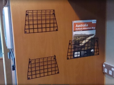 DIY project, I make a wire mesh Pamphlet, Tourist Brochure and Map holder for our Caravan RV