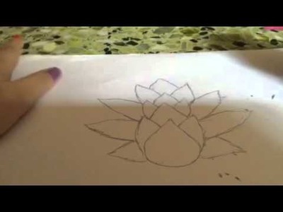 How to draw a water lily