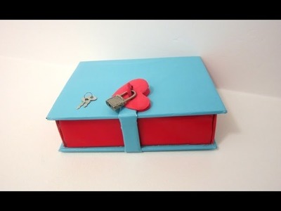 How to make a Book Box with  a Lock | "Lock UR Secrets in a Book"
