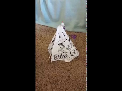 How to make a fabric teepee model