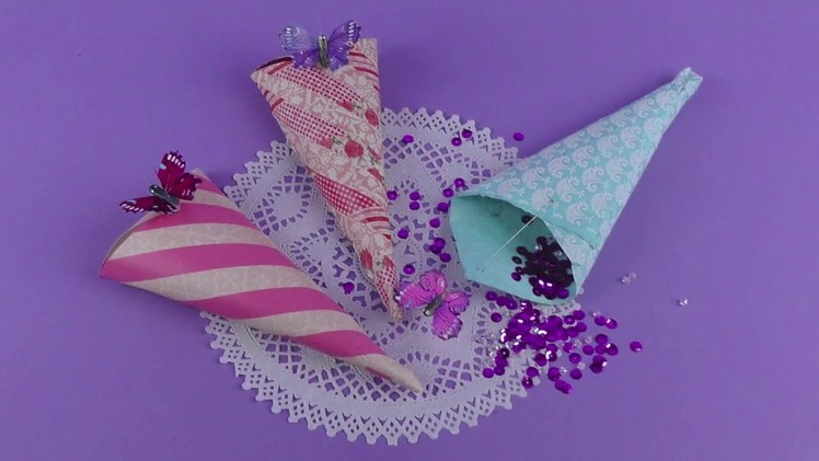 How to make wedding confetti cones - Bridal DIY