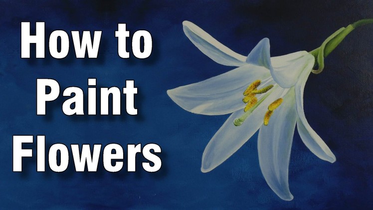 How to paint flowers in acrylic daylily time lapse painting