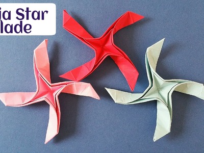 Origami Paper "Tiny Ninja Star Blade Shuriken  " - 4 pointed - Single square  sheet.