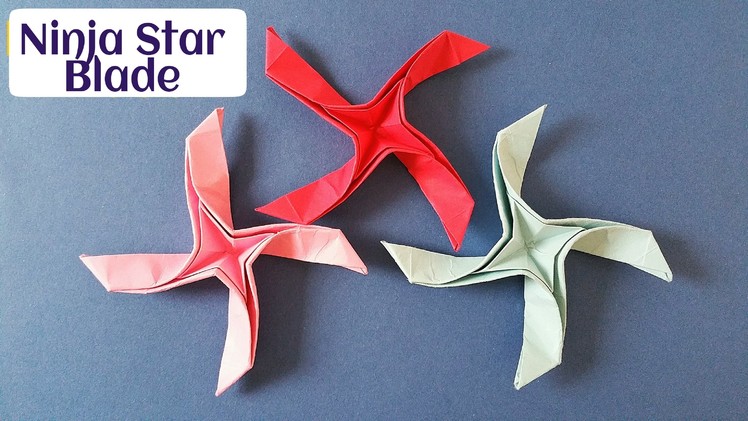 Origami Paper "Tiny Ninja Star Blade Shuriken  " - 4 pointed - Single square  sheet.