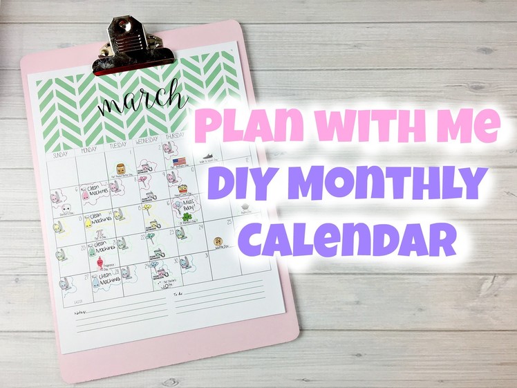 Sweet Kawaii Design - Plan With Me - DIY Monthly Calendar
