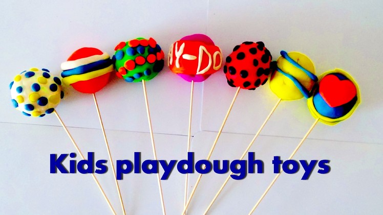Clay Dough For Kids  Rainbow Balls - Lollipop for children song I Spongebob Christmas My Little Pony
