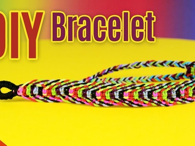 DIY Rainbow Fishbone Bracelet | Square Knot Weave Tutorial