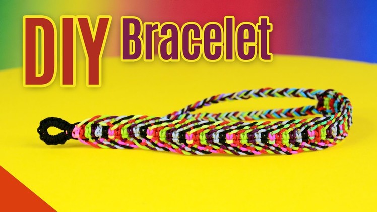 DIY Rainbow Fishbone Bracelet | Square Knot Weave Tutorial