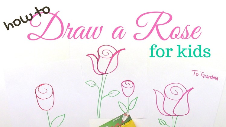 How to Draw a Rose - Drawing Lesson for Kids