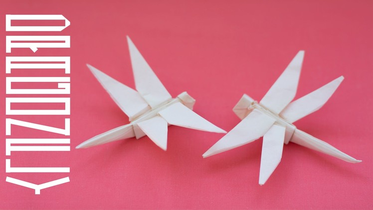 How to make paper dragonfly. Easy Origami