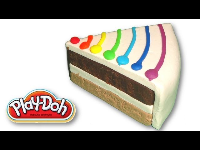 Making of Play Doh Rainbow Bar Cake
